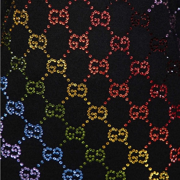 Gucci Rainbow Embellished Oversized Cardigan Unisex - Picture 2 of 6